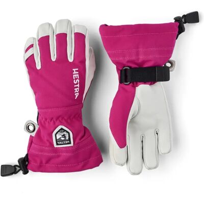 Hestra Army Leather Heli Ski Jr - Fuchsia - Skidhandskar - Barn Hestra Army Leather Heli Ski Jr - Fuchsia - Skidhandskar - Barn