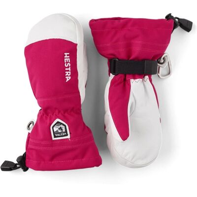 Hestra Army Leather Heli Ski Jr. Mitt - fuchsia Hestra Army Leather Heli Ski Jr. Mitt - fuchsia