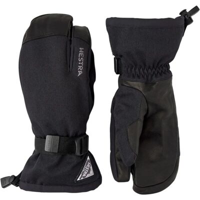 Hestra Powder Gauntlet - 3-Finger Skihandschuhe - Schwarz Hestra Powder Gauntlet - 3-Finger Skihandschuhe - Schwarz