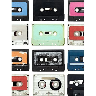 Rebel Walls - Casette Tape - Muster - Multicolor - Tapete Rebel Walls - Casette Tape - Muster - Multicolor - Tapete
