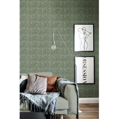 Rebel Walls - Small Birch Bark Braids - Waldgrün Rebel Walls - Small Birch Bark Braids - Waldgrün