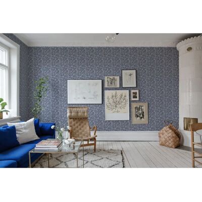 Rebel Walls - Marbled Hexagon Tiles - Dunkelblau - Tapete Rebel Walls - Marbled Hexagon Tiles - Dunkelblau - Tapete