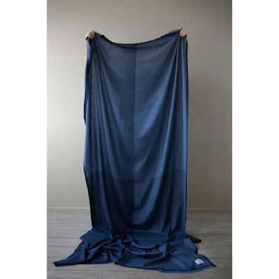 Mimou - Klassisk Rutig Filt - Blå - 130X260 Unisex Mimou - Klassisk Rutig Filt - Blå - 130X260 Unisex