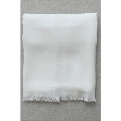 Mimou - XL Uldpledd - Hvid - 130x260 - Unisex Mimou - XL Uldpledd - Hvid - 130x260 - Unisex