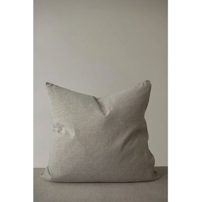 Mimou - Stribet Pudeovertræk af Hamp og Bomuld - Beige Lysblå - 65x65cm Mimou - Stribet Pudeovertræk af Hamp og Bomuld - Beige Lysblå - 65x65cm