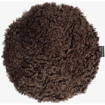 Skinnwille Curly saueskinn rund sittepute - Sitte type Skinnwille Curly saueskinn rund sittepute - Sitte type