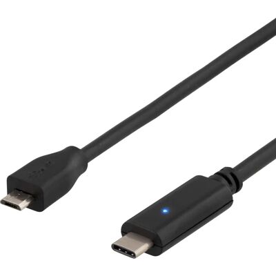 Deltaco USB-kaapeli - Micro-B - 1m Musta Deltaco USB-kaapeli - Micro-B - 1m Musta
