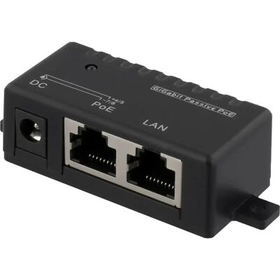 Deltaco POE-109 Gigabit Ethernet PoE Adapter - 48 V Deltaco POE-109 Gigabit Ethernet PoE Adapter - 48 V