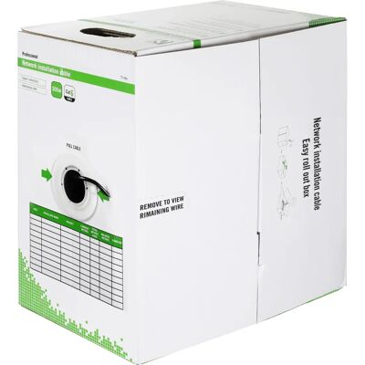 Deltaco TP-49A Ulkokäyttöön tarkoitettu Cat6 Ethernet-kaapeli - 305 m - Musta Deltaco TP-49A Ulkokäyttöön tarkoitettu Cat6 Ethernet-kaapeli - 305 m - Musta