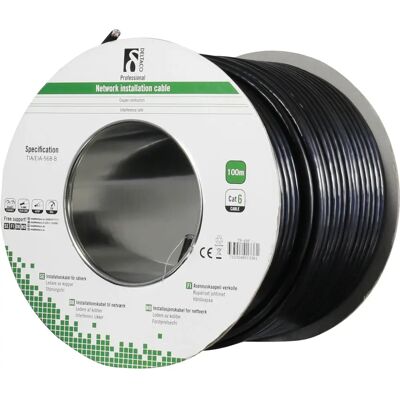 Deltaco TP-49F Ulkokäyttöinen Cat6 Ethernet-kaapeli - 100m Deltaco TP-49F Ulkokäyttöinen Cat6 Ethernet-kaapeli - 100m