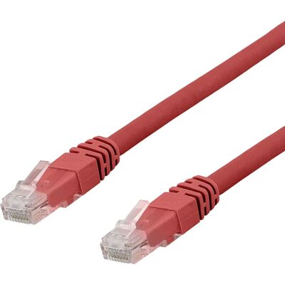Deltaco Deltaco TP-61RAU Verkkokaapeli - Punainen - 1m - Cat6a U/UTP Deltaco Deltaco TP-61RAU Verkkokaapeli - Punainen - 1m - Cat6a U/UTP
