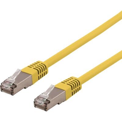 Deltaco STP-60GLAU Verkkokaapeli - 0,5m, Keltainen, Cat6a U/FTP Deltaco STP-60GLAU Verkkokaapeli - 0,5m, Keltainen, Cat6a U/FTP