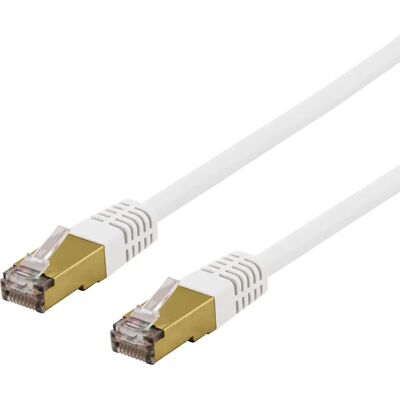 Deltaco SFTP-611VAH - Verkkokaapeli - 1,5 m - Valkoinen - Cat6a S/FTP Deltaco SFTP-611VAH - Verkkokaapeli - 1,5 m - Valkoinen - Cat6a S/FTP