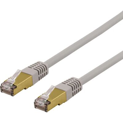 Deltaco SFTP-610AH verkkokaapeli - 10m, Harmaa, Cat6a S/FTP Deltaco SFTP-610AH verkkokaapeli - 10m, Harmaa, Cat6a S/FTP
