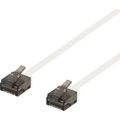 Deltaco U/UTP Cat6a Verkkojohto - 0,5m - Valkoinen Deltaco U/UTP Cat6a Verkkojohto - 0,5m - Valkoinen