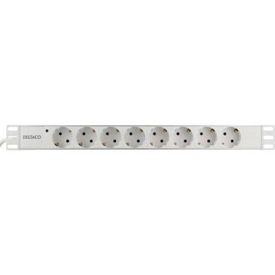Deltaco GT-8529W Verlängerungskabel - 8 Schuko EU Steckdosen 2m Indoor Weiß Deltaco GT-8529W Verlängerungskabel - 8 Schuko EU Steckdosen 2m Indoor Weiß