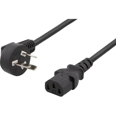 Câble d'alimentation Deltaco DEL-109CHI - 2m Noir IEC C13 - Publicité Câble d'alimentation Deltaco DEL-109CHI - 2m Noir IEC C13 - Publicité