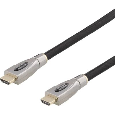 Deltaco Prime HDMI-kaapeli - 5m, 4K, Ethernet, Kultapäällystetty - Type A HDMI Deltaco Prime HDMI-kaapeli - 5m, 4K, Ethernet, Kultapäällystetty - Type A HDMI