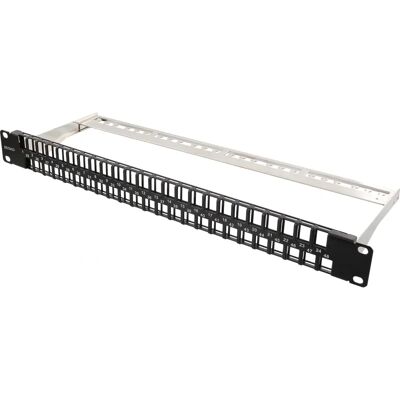 Deltaco Musta 48-portti 1U Patch Panel Deltaco Musta 48-portti 1U Patch Panel