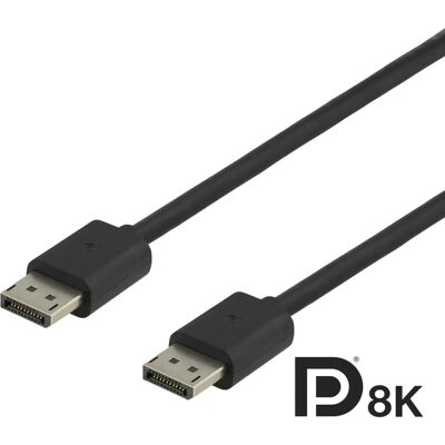 Deltaco Dp8k-1030 DisplayPort-kabel - 8K 3m Svart Deltaco Dp8k-1030 DisplayPort-kabel - 8K 3m Svart