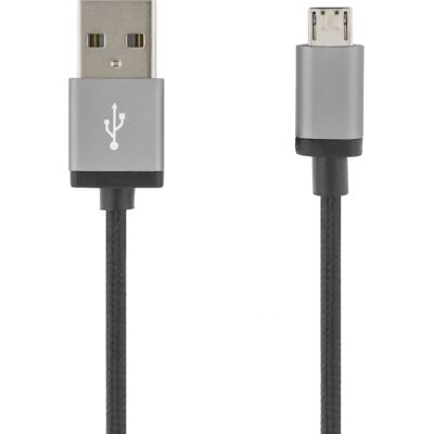 Deltaco Micro-113F USB-kaapeli - 2m - Musta - USB 2.0 Deltaco Micro-113F USB-kaapeli - 2m - Musta - USB 2.0