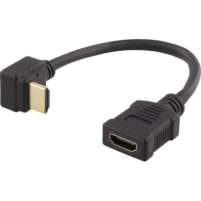 Deltaco HDMI-21E - HDMI-kaapeli ja sovitin - Musta Deltaco HDMI-21E - HDMI-kaapeli ja sovitin - Musta