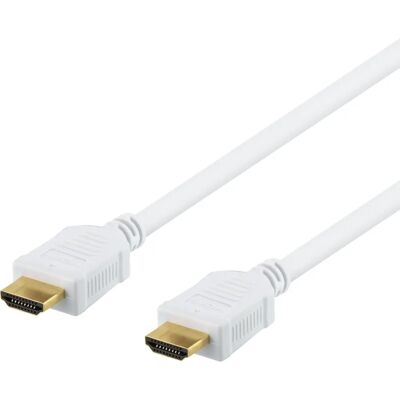 Deltaco HDMI-1060AD HDMI-kabel - 7m, Vit, 4K UHD Deltaco HDMI-1060AD HDMI-kabel - 7m, Vit, 4K UHD