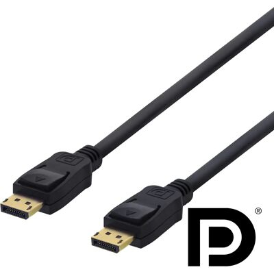Deltaco DP-1020D - DisplayPort-kaapeli - 4K UHD, 2m - Musta Deltaco DP-1020D - DisplayPort-kaapeli - 4K UHD, 2m - Musta