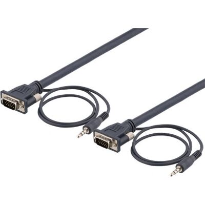 Deltaco RGB-903 VGA-kaapeli - 3M - Musta - Näyttökaapeli Deltaco RGB-903 VGA-kaapeli - 3M - Musta - Näyttökaapeli