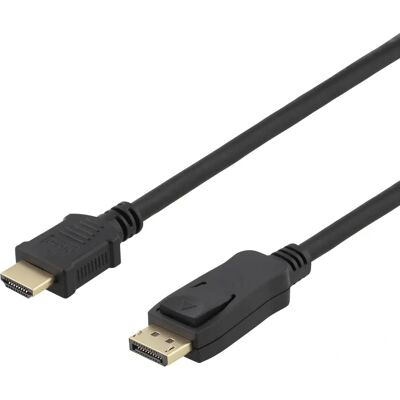 Deltaco DisplayPort HDMI sovitin - 10m - 4K - Musta Deltaco DisplayPort HDMI sovitin - 10m - 4K - Musta
