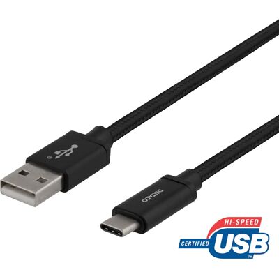 Deltaco USB-kaapeli - 2m, USB 2.0, Musta Deltaco USB-kaapeli - 2m, USB 2.0, Musta