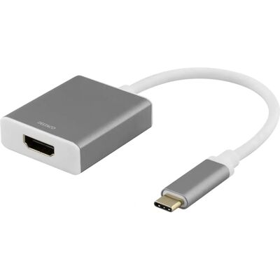 Deltaco USB-C till HDMI-adapter - 4K 60Hz - Grå - Videokabel Deltaco USB-C till HDMI-adapter - 4K 60Hz - Grå - Videokabel