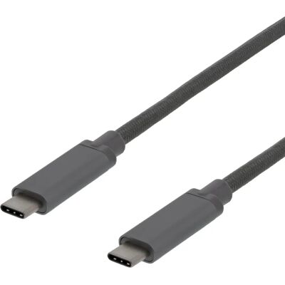 Deltaco USBC-1361 USB-kaapeli - 0,5m Harmaa - USB 3.2 Gen 2 Deltaco USBC-1361 USB-kaapeli - 0,5m Harmaa - USB 3.2 Gen 2