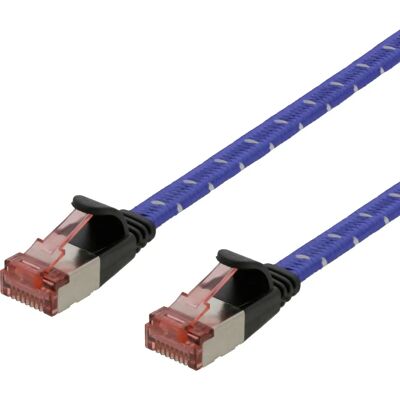 Deltaco UFTP-2301 Verkkokäytäväkaapeli - 1m, Sininen, Cat6a Deltaco UFTP-2301 Verkkokäytäväkaapeli - 1m, Sininen, Cat6a