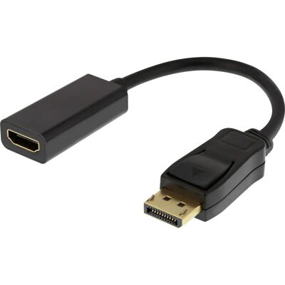 Deltaco Dp-Hdmi43 - Videoadapter - Displayport till HDMI 20cm - Svart - 4K-stöd Deltaco Dp-Hdmi43 - Videoadapter - Displayport till HDMI 20cm - Svart - 4K-stöd