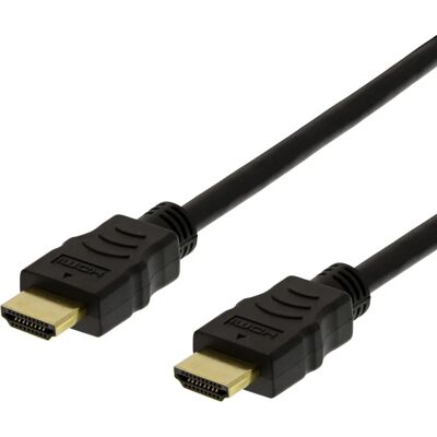 Deltaco HDMI-1060D-FLEX Korkean nopeuden HDMI-kaapeli 7m - Musta Deltaco HDMI-1060D-FLEX Korkean nopeuden HDMI-kaapeli 7m - Musta