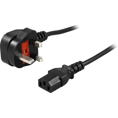 Deltaco DEL-109UK-10 Strömkabel - UK 2m Svart - IEC 60320 C13 Deltaco DEL-109UK-10 Strömkabel - UK 2m Svart - IEC 60320 C13