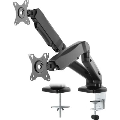 Deltaco ARM-1300 Monitorhalterung - Verstellbarer Doppelarm für 13-27" Bildschirme - Schwarz Deltaco ARM-1300 Monitorhalterung - Verstellbarer Doppelarm für 13-27" Bildschirme - Schwarz