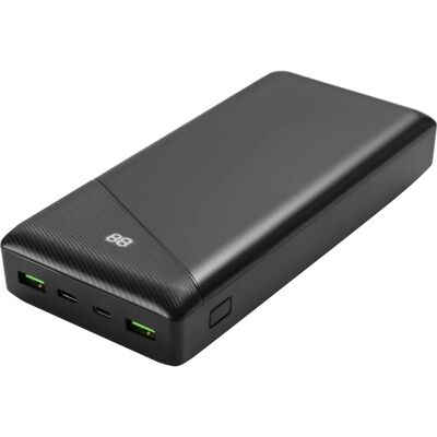 Deltaco PB-C1002 Powerbank - 30000mAh - Musta Deltaco PB-C1002 Powerbank - 30000mAh - Musta