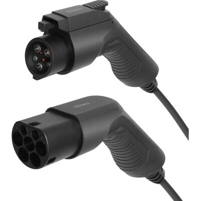 Deltaco EV-1107 Ladekabel für Elektrofahrzeuge - 7m, Typ 2 auf Typ 1, Schwarz Deltaco EV-1107 Ladekabel für Elektrofahrzeuge - 7m, Typ 2 auf Typ 1, Schwarz