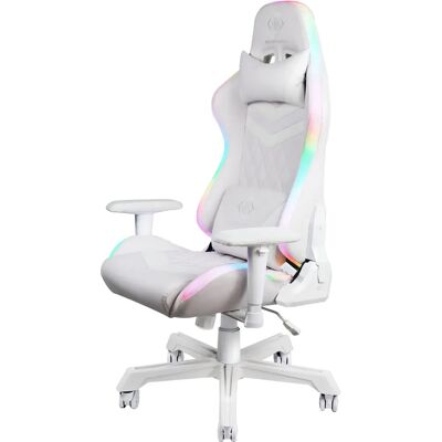 Deltaco Gaming Gam-080 - Ergonomischer Weißer Gaming-Stuhl mit RGB-Licht Deltaco Gaming Gam-080 - Ergonomischer Weißer Gaming-Stuhl mit RGB-Licht