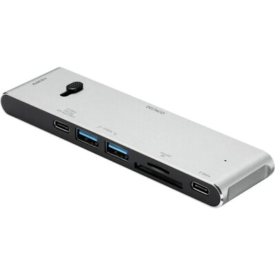 Deltaco MacBook Dock USBC-HDMI21 - 4K, HDMI, USB-C, USB-A, SD - Telakka Deltaco MacBook Dock USBC-HDMI21 - 4K, HDMI, USB-C, USB-A, SD - Telakka