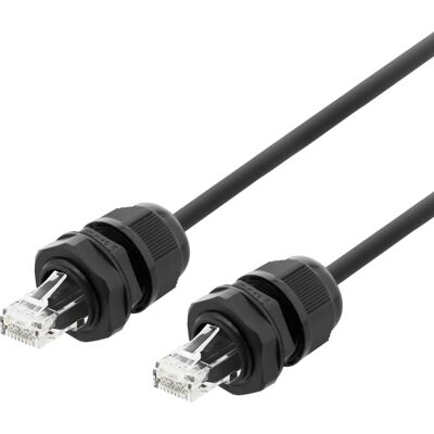 Deltaco Verkkokaapeli - Cat6a S/FTP - 1m - Musta Deltaco Verkkokaapeli - Cat6a S/FTP - 1m - Musta