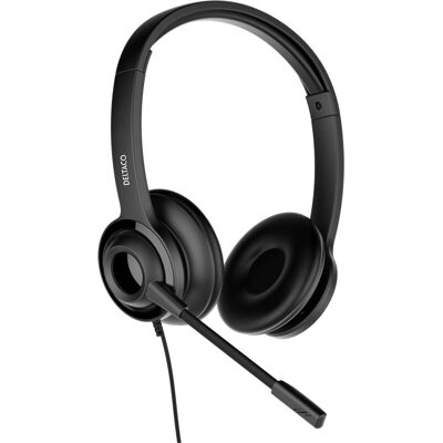 Deltaco DELO-0651 Kopfhörer - Geräuschunterdrückendes USB Büro-Headset Deltaco DELO-0651 Kopfhörer - Geräuschunterdrückendes USB Büro-Headset