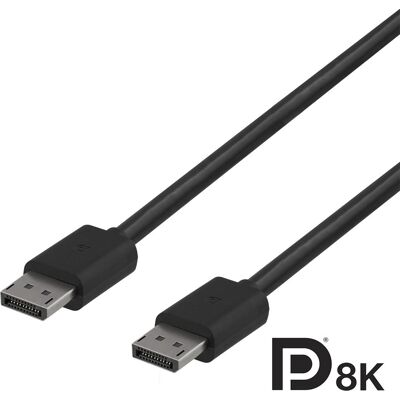 Deltaco DP8K-1020-K 2m DisplayPort Musta - Kaapeli DisplayPort Deltaco DP8K-1020-K 2m DisplayPort Musta - Kaapeli DisplayPort