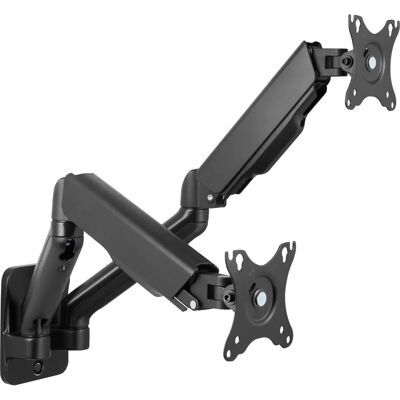 Deltaco DUAL Monitor Halterung - VESA 75x75/100x100 - Verstellbar Deltaco DUAL Monitor Halterung - VESA 75x75/100x100 - Verstellbar