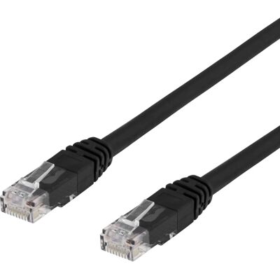 Deltaco - Cat6 15m - Musta - U/UTP - Verkkokaapeli Deltaco - Cat6 15m - Musta - U/UTP - Verkkokaapeli
