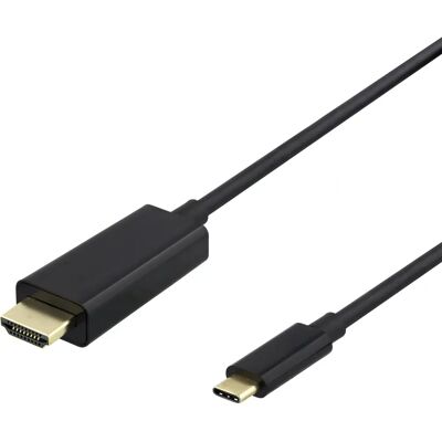 Deltaco Modèle 4096 X 2160 Adaptateur de câble vidéo - Noir Deltaco Modèle 4096 X 2160 Adaptateur de câble vidéo - Noir