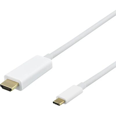 Deltaco Malli 140024 Video Kaapeli Sovitin - Valkoinen - 3m HDMI Type A Deltaco Malli 140024 Video Kaapeli Sovitin - Valkoinen - 3m HDMI Type A