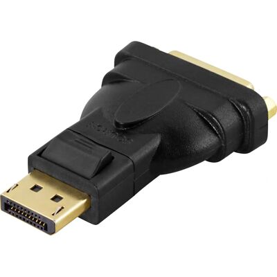 Deltaco - DisplayPort DVI-D - Single Link - Musta - Adapteri Deltaco - DisplayPort DVI-D - Single Link - Musta - Adapteri